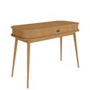 Ver imagem 5 de Mesa Escritório Madeira Escrivaninha Compacta Jari Moderna Rolltop Freijó Idimex