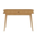 Ver imagem 6 de Mesa Escritório Madeira Escrivaninha Compacta Jari Moderna Rolltop Freijó Idimex