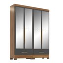 Ver imagem 3 de Quarto Modulado 100% MDF 2 Peças 4 Portas 2 Gavetas com Espelhos Smart Plus Espresso Móveis Bege/Cinamomo/Chumbo