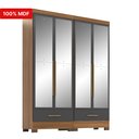 Ver imagem 7 de Quarto Modulado 100% MDF 2 Peças 4 Portas 2 Gavetas com Espelhos Smart Plus Espresso Móveis Bege/Cinamomo/Chumbo