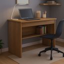 Ver imagem 1 de Escrivaninha Vitória Home Office Estudo Gaveta e Prateleira:freijó