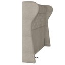 Ver imagem 2 de Kit Cabeceira Cama Box Casal 195cm Madrid com Puff Recamier Santorini Bouclê Creme