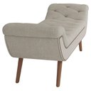 Ver imagem 5 de Kit Cabeceira Cama Box Casal 195cm Madrid com Puff Recamier Santorini Bouclê Creme