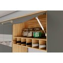 Ver imagem 5 de Módulo Cozinha Ronipa Nápoli Prime Armário Geladeira Adega C/ 1 Porta Basculante 80cm Amendoa/off