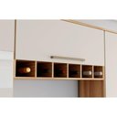 Ver imagem 6 de Módulo Cozinha Ronipa Nápoli Prime Armário Geladeira Adega C/ 1 Porta Basculante 80cm Amendoa/off
