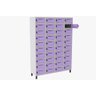 Armário Caixa Postal 40 Portas Aço C/ Chave Lilas - 1