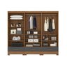 Quarto Modulado 100% MDF 3 Peças 6 Portas 3 Gavetas com Espelhos Smart Plus - 9