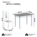 Ver imagem 3 de Conjunto de Mesa com 4 Cadeiras Lívia Branco/Arabesco