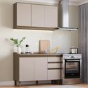 Ver imagem 1 de Cozinha Modulada Connect 2 Peças com Aéreo e Balcão 120cm Duna/cristal - Móveis Henn