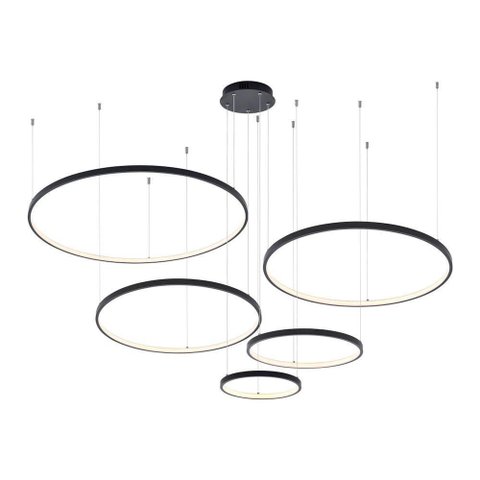 Lustre Pendente Astraled Bevis Pl-9743 Preto Led Bivolt Preto Pl-9743