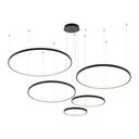 Ver imagem 1 de Lustre Pendente Astraled Bevis Pl-9743 Preto Led Bivolt Preto Pl-9743