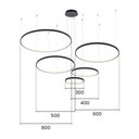 Ver imagem 2 de Lustre Pendente Astraled Bevis Pl-9743 Preto Led Bivolt Preto Pl-9743