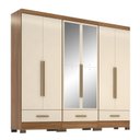 Ver imagem 3 de Quarto Modulado 100% MDF 3 Peças 6 Portas 3 Gavetas com Espelhos Smart Plus Bege/Cinamomo/Offwhite