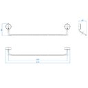 Ver imagem 2 de Porta Toalha Barra Net Cromado - Deca Deca Metais