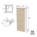 Ver imagem 5 de Gaveteiro Arquivo Escritório 4 Gavetas Pasta Suspensa