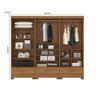 Quarto Modulado 100% MDF 3 Peças 6 Portas 3 Gavetas com Espelhos Smart Plus - 10