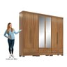 Quarto Modulado 100% MDF 3 Peças 6 Portas 3 Gavetas com Espelhos Smart Plus - 6