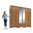 Ver imagem 6 de Quarto Modulado 100% MDF 3 Peças 6 Portas 3 Gavetas com Espelhos Smart Plus Bege/Cinamomo