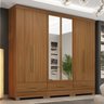 Quarto Modulado 100% MDF 3 Peças 6 Portas 3 Gavetas com Espelhos Smart Plus - 1