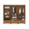 Quarto Modulado 100% MDF 3 Peças 6 Portas 3 Gavetas com Espelhos Smart Plus - 9