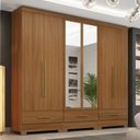 Ver imagem 1 de Quarto Modulado 100% MDF 3 Peças 6 Portas 3 Gavetas com Espelhos Smart Plus Bege/Cinamomo