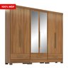 Quarto Modulado 100% MDF 3 Peças 6 Portas 3 Gavetas com Espelhos Smart Plus - 7