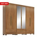 Ver imagem 7 de Quarto Modulado 100% MDF 3 Peças 6 Portas 3 Gavetas com Espelhos Smart Plus Bege/Cinamomo