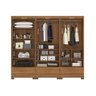 Quarto Modulado 100% MDF 3 Peças 6 Portas 3 Gavetas com Espelhos Smart Plus - 11