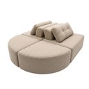 Ver imagem 1 de Sofá Modular Cielo 4 Lugares Design Orgânico Moderno 204cm Bouclê Bege - Montanari's Decor