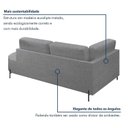 Ver imagem 7 de Sofá Living Orgânico 2 Lugares Chaise Lado Direito 175cm Linho Cinza Base de Ferro Norten