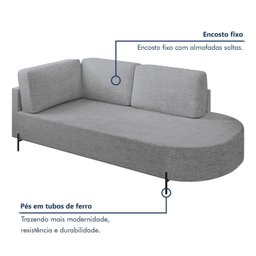 Sofá Living Orgânico 2 Lugares 165cm Norten - 3