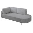 Ver imagem 2 de Sofá Living Orgânico 2 Lugares Chaise Lado Direito 175cm Linho Cinza Base de Ferro Norten