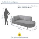 Ver imagem 4 de Sofá Living Orgânico 2 Lugares 165cm Base de Ferro Braço Esquerdo Norten