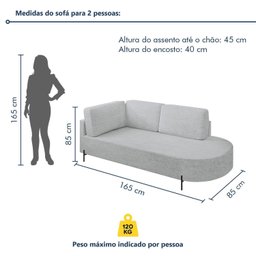 Sofá Living Orgânico 2 Lugares 165cm Norten - 8