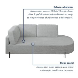 Sofá Living Orgânico 2 Lugares 165cm Norten - 7