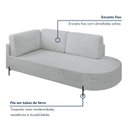 Ver imagem 3 de Sofá Living Orgânico 2 Lugares 165cm Base de Ferro Braço Esquerdo Norten