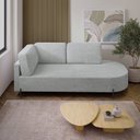 Ver imagem 4 de Sofá Living Orgânico 2 Lugares Chaise Lado Direito 175cm Linho Gelo Base de Ferro Norten