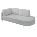 Ver imagem 2 de Sofá Living Orgânico 2 Lugares Chaise Lado Direito 175cm Linho Gelo Base de Ferro Norten