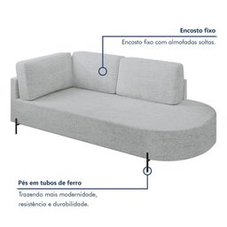 Sofá Living Orgânico 2 Lugares 165cm Norten - 3