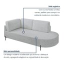 Ver imagem 6 de Sofá Living Orgânico 2 Lugares Chaise Lado Direito 175cm Linho Gelo Base de Ferro Norten