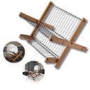 Ver imagem 1 de Escorredor de Prato em Bambu Ecológico Porta Copos Dobravel