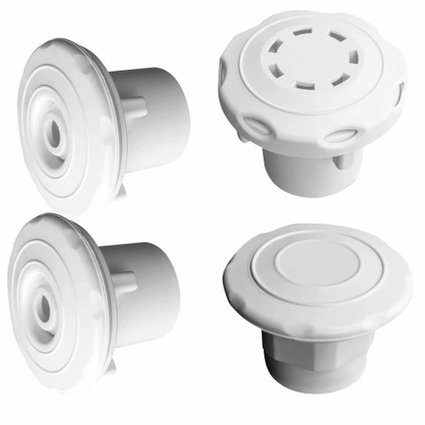Kit 04 Dispositivos para Piscinas de Vinil ABS 1 1/2" - Brustec