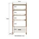 Ver imagem 3 de Estante de Livros 100% MDF 81cmx183cm 2 Gavetas e 4 Prateleiras Elvis
