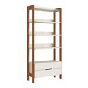 Ver imagem 2 de Estante Para Livros 100% MDF Com 2 Gavetas e 4 Prateleiras Elvis