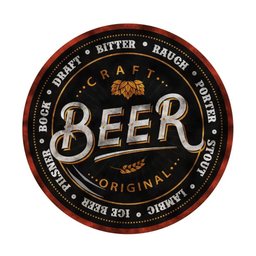 Conjunto com 6 Pratos de Sobremesa Beer Cerveja Ø21cm Alleanza Cerâmica - 1