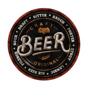 Conjunto com 6 Pratos de Sobremesa Beer Cerveja Ø21cm Alleanza Cerâmica
