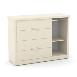 Dormitório Completo Infantil Tutto New 4 Portas, Cômoda e Berço Multifuncional Formare Off White - M - 4