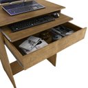 Ver imagem 4 de Escrivaninha Mesa Escritório Pequena com Gaveta e Suporte de Teclado Bella X 1 Gaveta 63cm Canela