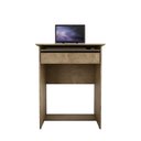 Ver imagem 2 de Escrivaninha Mesa Escritório Pequena com Gaveta e Suporte de Teclado Bella X 1 Gaveta 63cm Canela