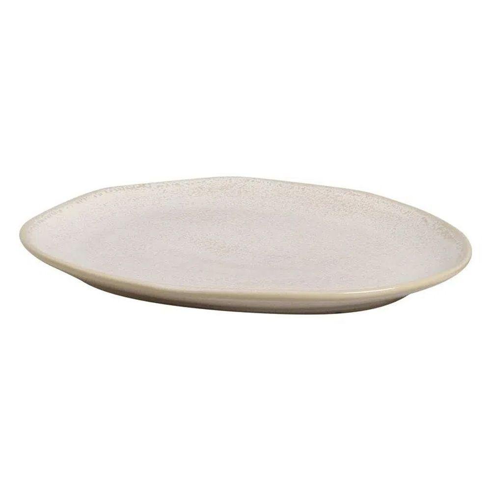 Conjunto 6 Pratos Rasos Oval Orgânico Latte 29x2,5cm Porto Brasil - 3